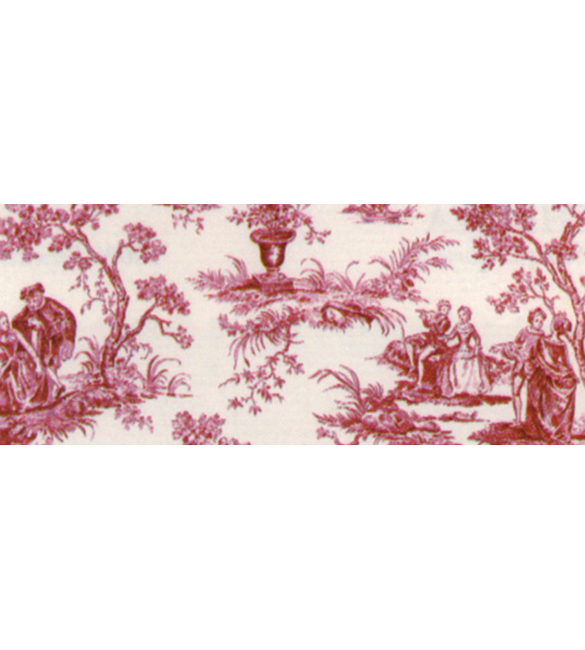 Burgundy Toile  Tablecloth 120"L x 60"W